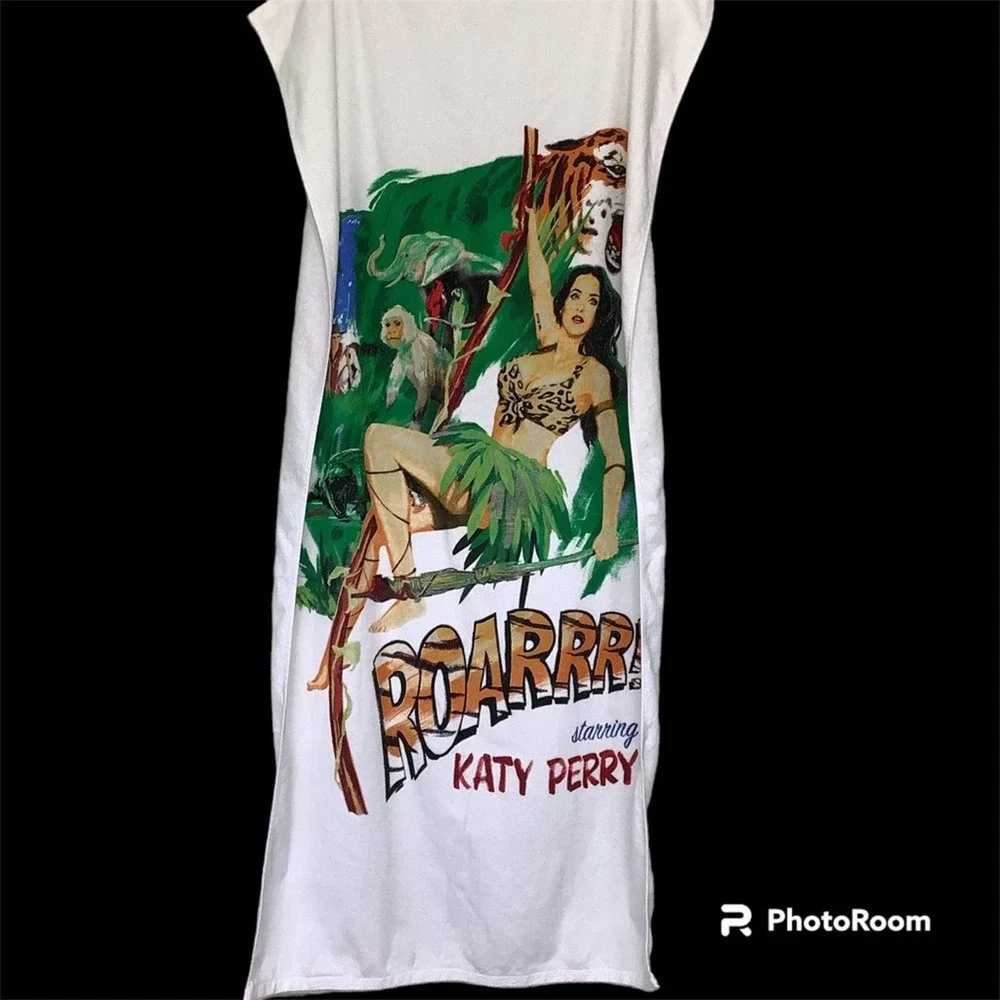 Katy Perry ROARRR! Beach Towel Pro Towels 100% Cotton Jungle Screen Print